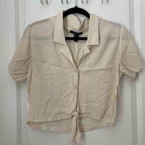 Forever 21 Tie-up T-Shirt Blouse Sz M